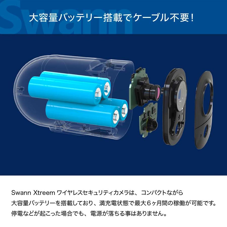 Swann 防犯カメラ wifi 屋外 屋内対応 ソーラーパネル 2台セット