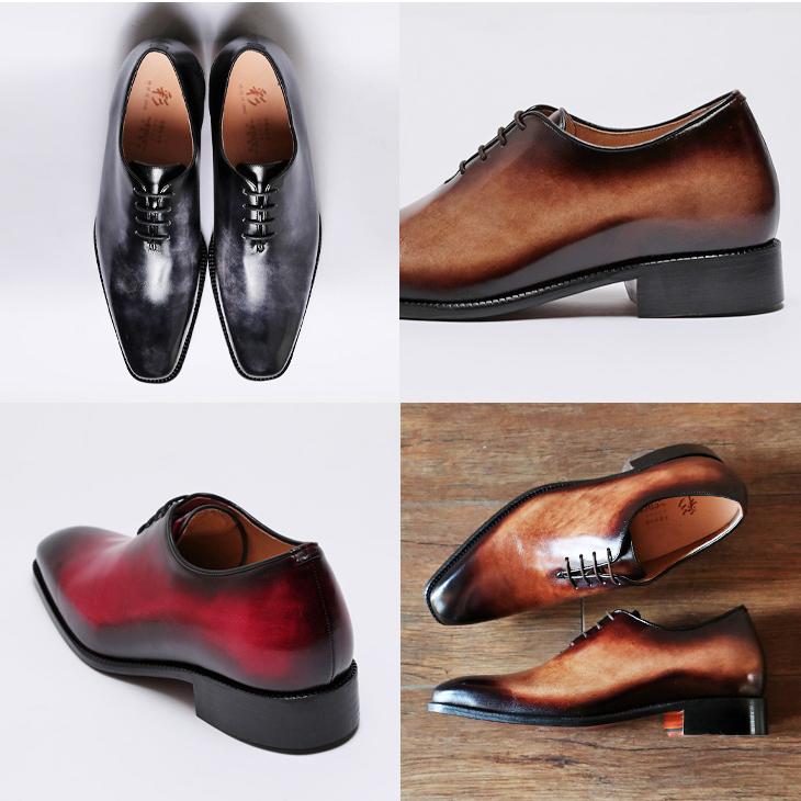 ☆20%OFF☆ 手染めパティーヌ仕上げ シークレットシューズ メンズ 本革