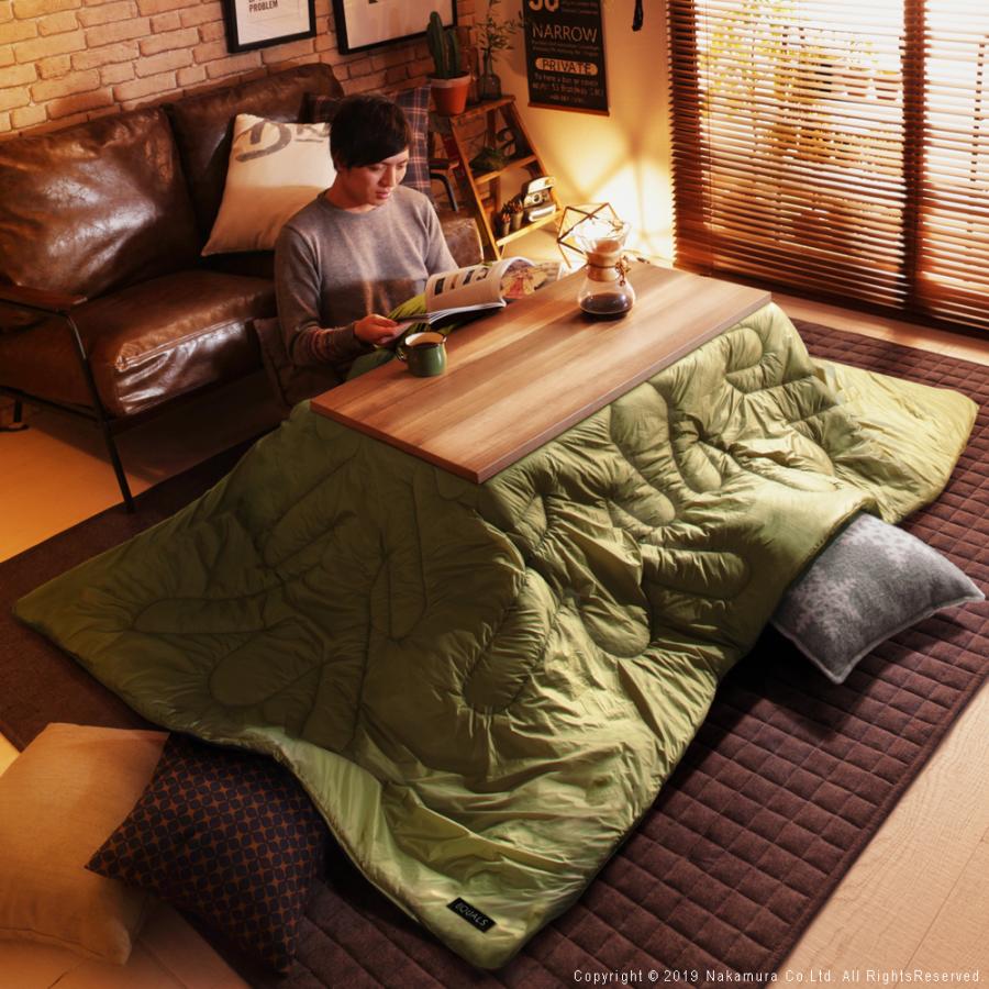 こたつテーブル 80×80cm 正方形 コタツ こたつ布団 2点セット 掛布団