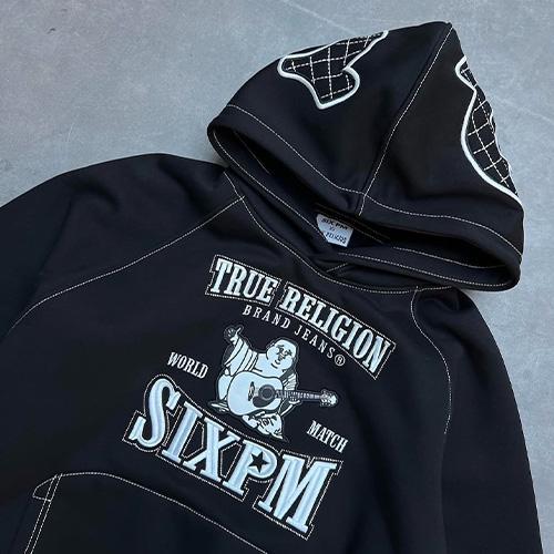 6PM x TRUE RELIGION BUDDHA HOODIE + ICONS OPEN LEG JOGGER