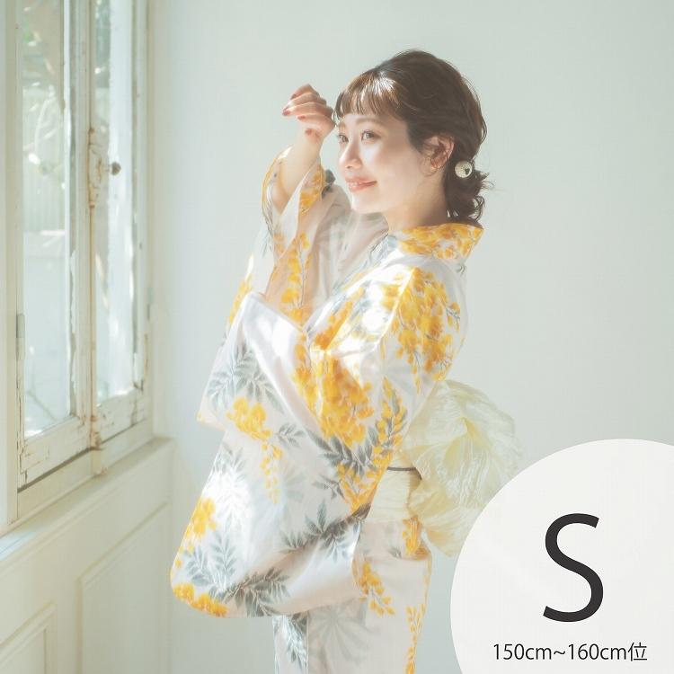 maru × utatane 浴衣3点セット (浴衣/帯/下駄）ほぐし麻の葉としだれ藤