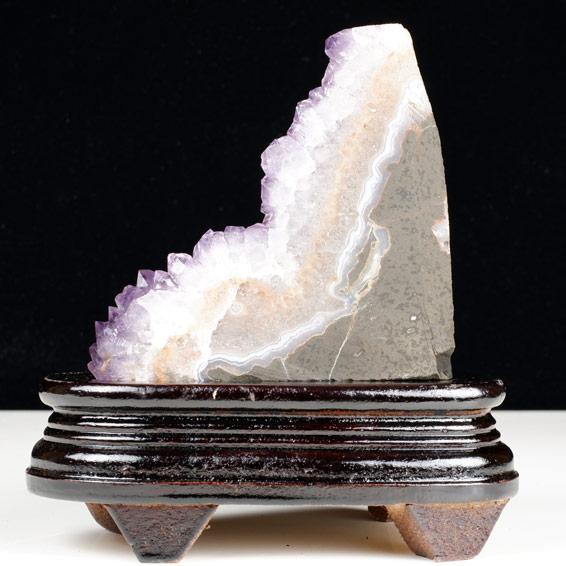 アメジスト クラスター ウルグアイ産 原石 amethyst 台座付属 花型