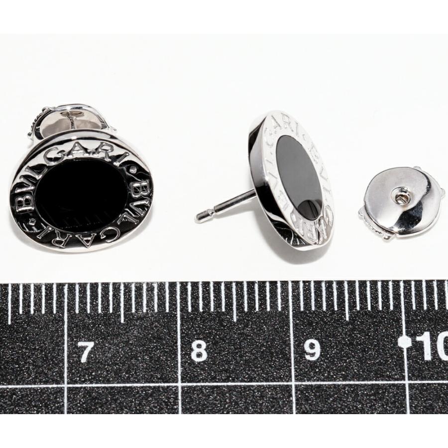 BVLGARI（ブルガリ） ピアス K18WG オニキス2P ブルガリブルガリピアス