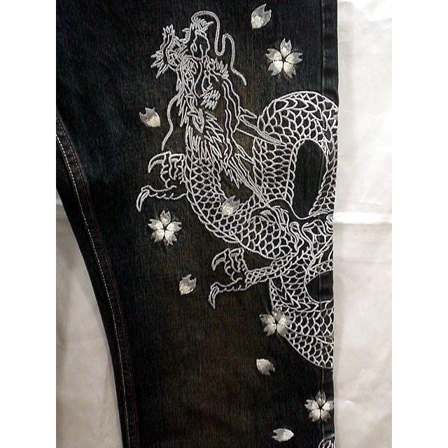 インフィニティー 和柄 デニムパンツ 龍桜刺繍 INFINITY