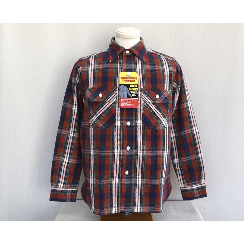 WAREHOUSE ウエアハウス FLANNEL SHIRTSD柄 【2025 MODEL】RED