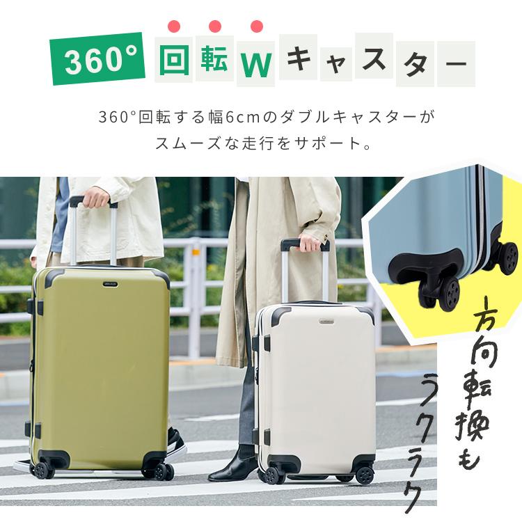 スーツケース キャリーバッグ Mサイズ 拡張ジップスーツケース 5515-57