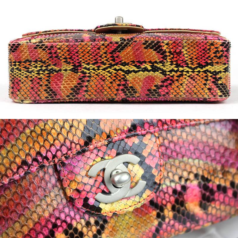 マトラッセ CHANEL シャネル パイソン ダブルフラップ チェーン