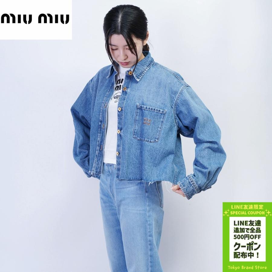 miu miu（ミュウミュウ） GWB186S232 DENIM JACKET 刺繍 ブルーデニム