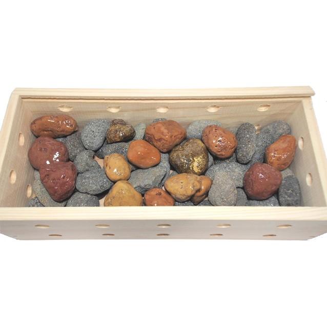 I*o様 秋田命泉 玉川の鉱石 北投石 オレンジ 1000g ひのき箱 入浴 風 I