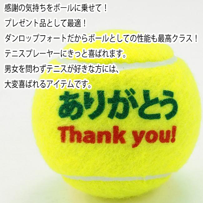 ありがとうボール ダンロップ フォート 1缶(2球入) 硬式テニスボール
