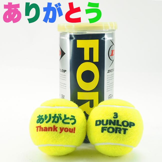 ありがとうボール ダンロップ フォート 1缶(2球入) 硬式テニスボール