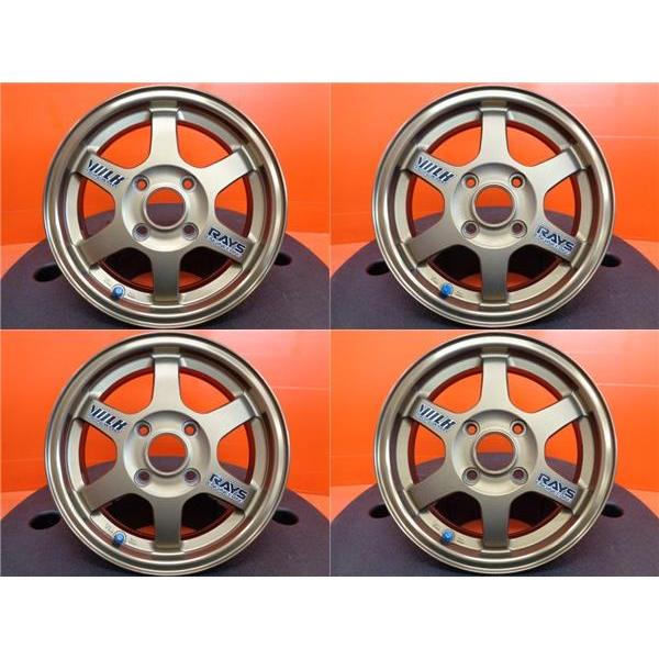 中古ホイール 4本 RAYS TE37 14インチ 5.0J +45 4H-110 ハブ73mm 鍛造