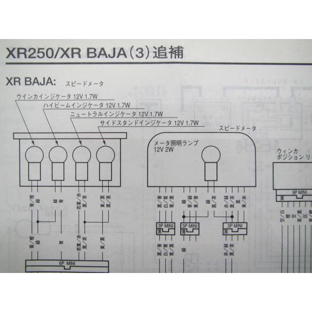 ホンダ（HONDA） XR250 XRバハ サービスマニュアル 正規 中古 バイク