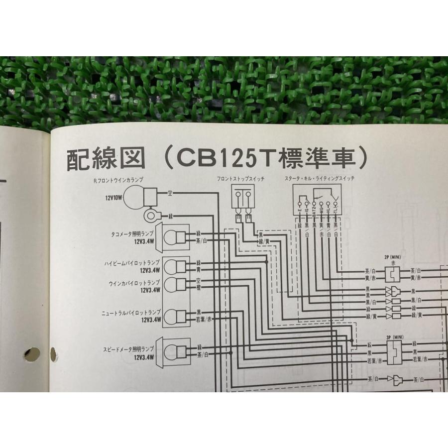 ホンダ（HONDA） CB125T サービスマニュアル 補足版 正規 中古 バイク
