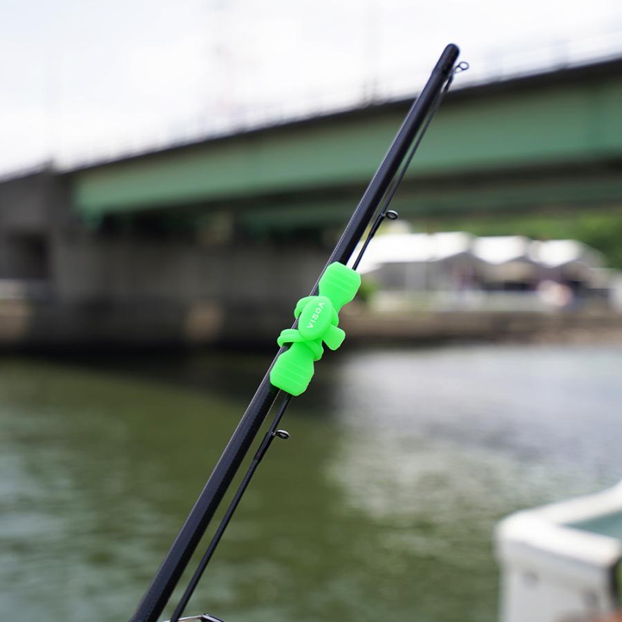 VISOA U-A45 Easy ロッドバンド チャート 高耐久のシリコーン素材 2個