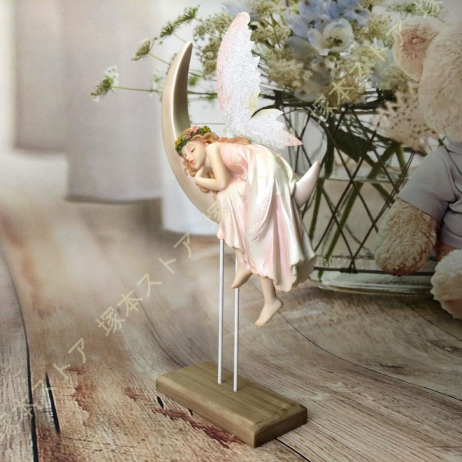 天使置物 オブジェ 樹脂製 可愛い 妖精置物 エンジェル インテリア工芸