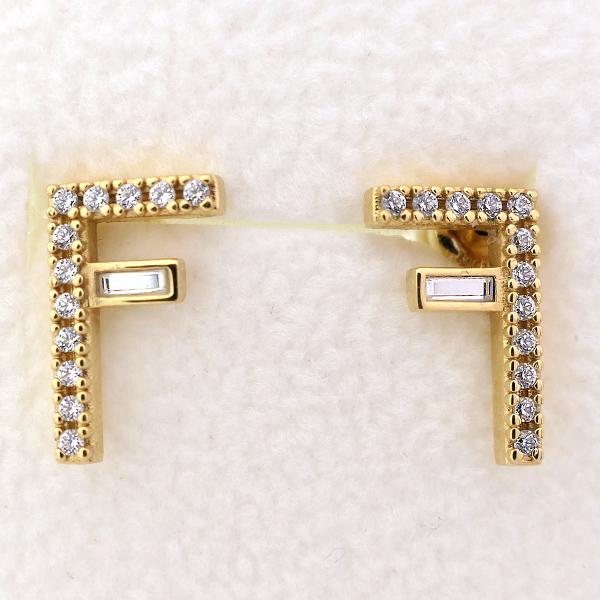 FENDI（フェンディ） ファーストピアス Fロゴ ズッカロゴ GP 箱付 送料