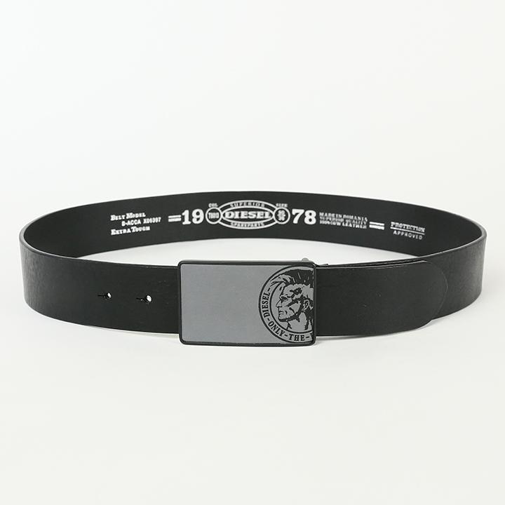 DIESEL（ディーゼル） レザーベルト メンズ 牛革 本革 プレート