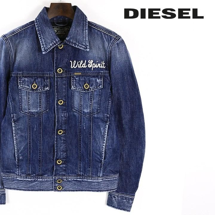 DIESEL（ディーゼル） デニムジャケット メンズ スカル パイソン 刺繍