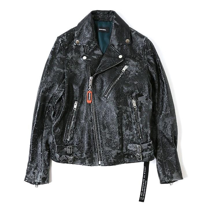 DIESEL（ディーゼル） ラムレザージャケット メンズ ハードダメージ