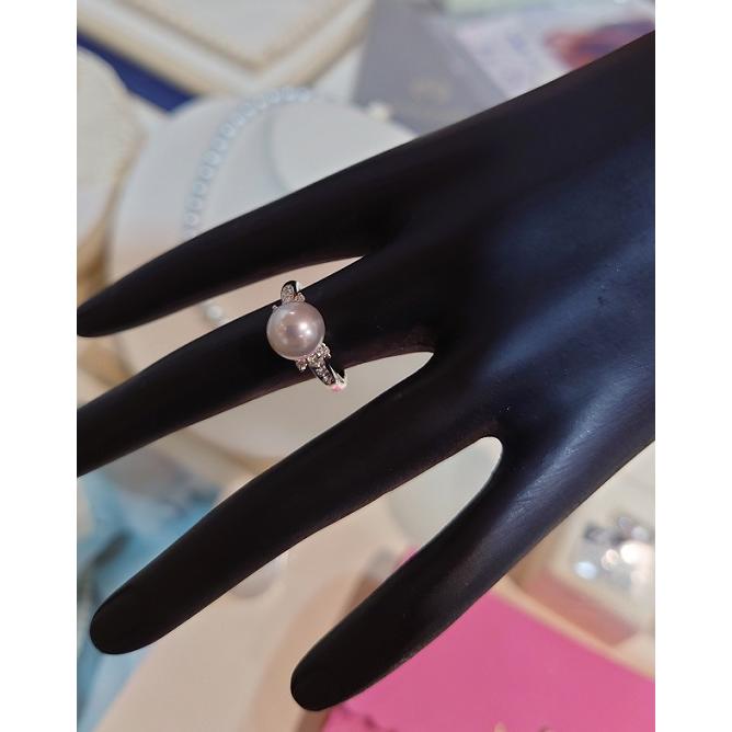 TASAKI（タサキ） 田崎真珠 アコヤパール リング 8.5mm D0.18ct Pt