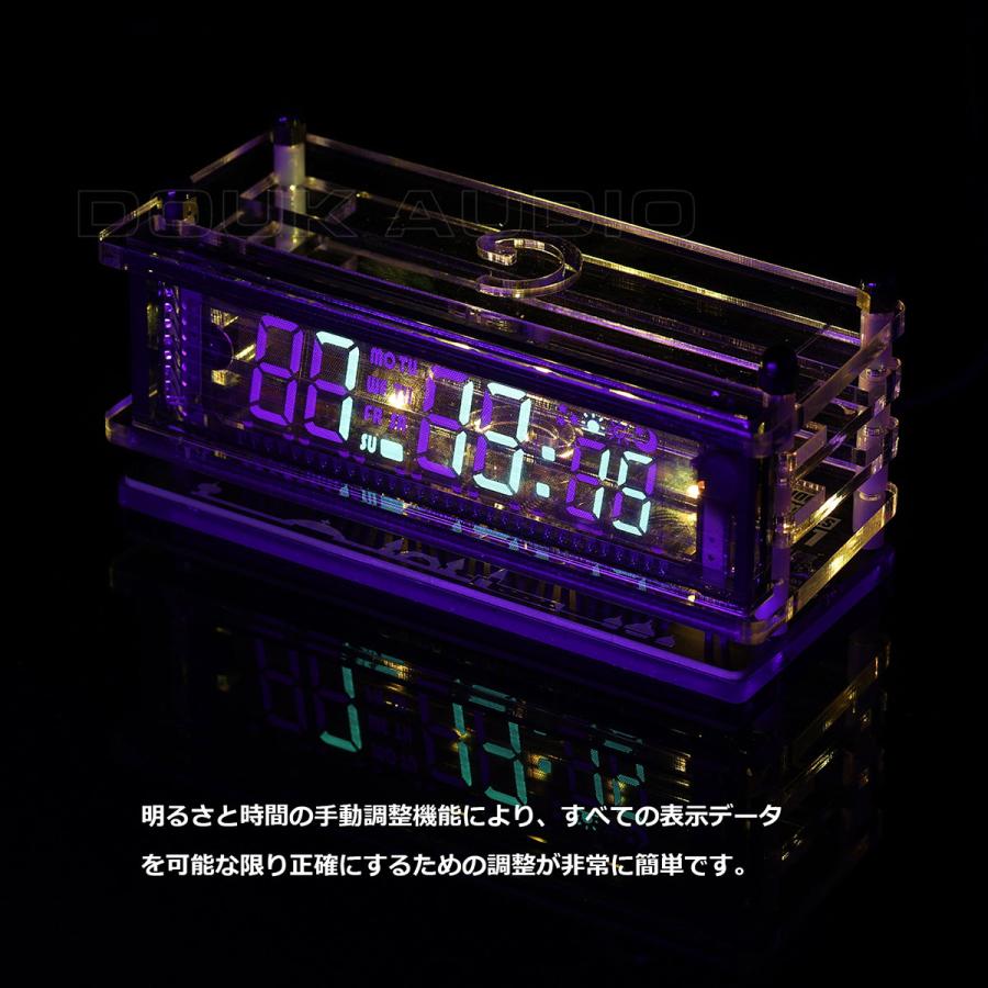 WIFI ヴィンテージ VFD 管時計 USB デスクトップ 装飾 時計 RGB LED