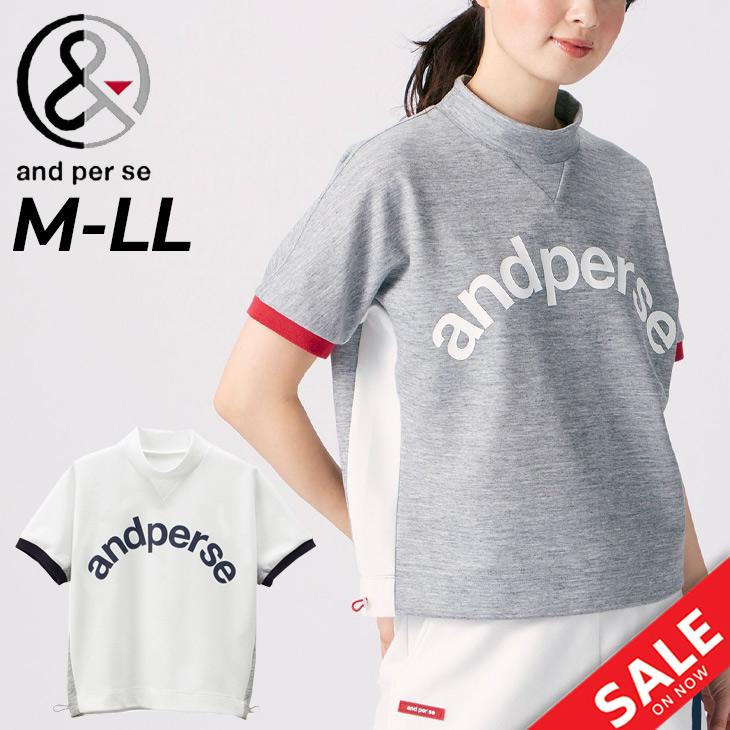and per se（アンパスィ） スウェット 半袖シャツ レディース ゴルフ