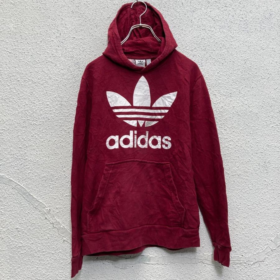 adidas プリント スウェット パーカー アディダス キッズ L ボルドー