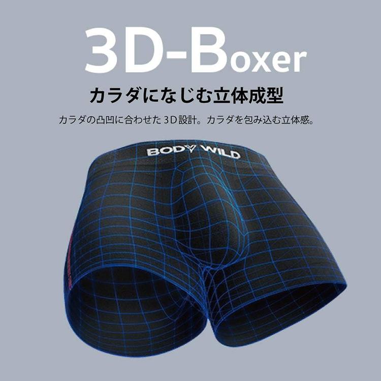 日本製 グンゼ ボディワイルド 成型 メッシュ ボクサーパンツ 赤下着