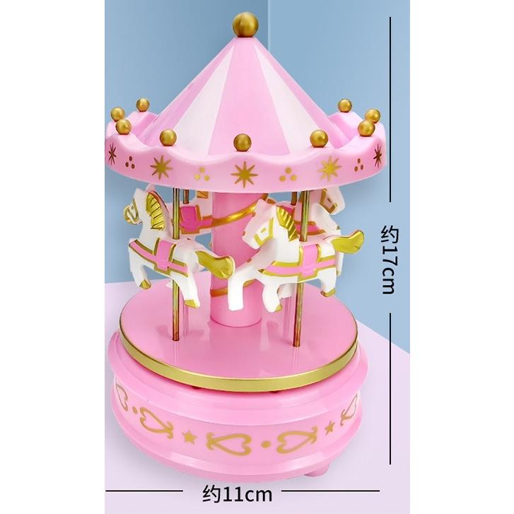 並行輸入品】オルゴール メリーゴーランド ピンク 回転木馬 プレゼント