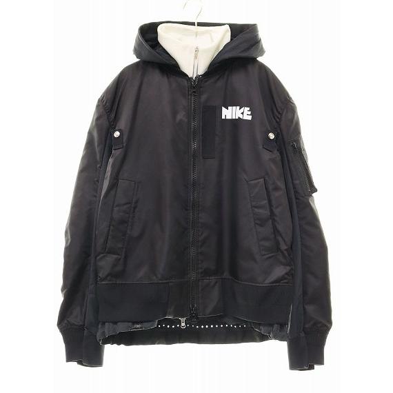 サカイ sacai × NIKE 21AW NRG LAYERED JACKET BLACK Mドッキング