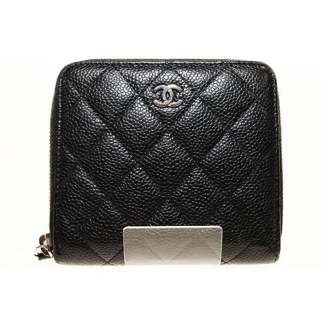CHANEL（シャネル） マトラッセ ジップウォレット キャビアスキン