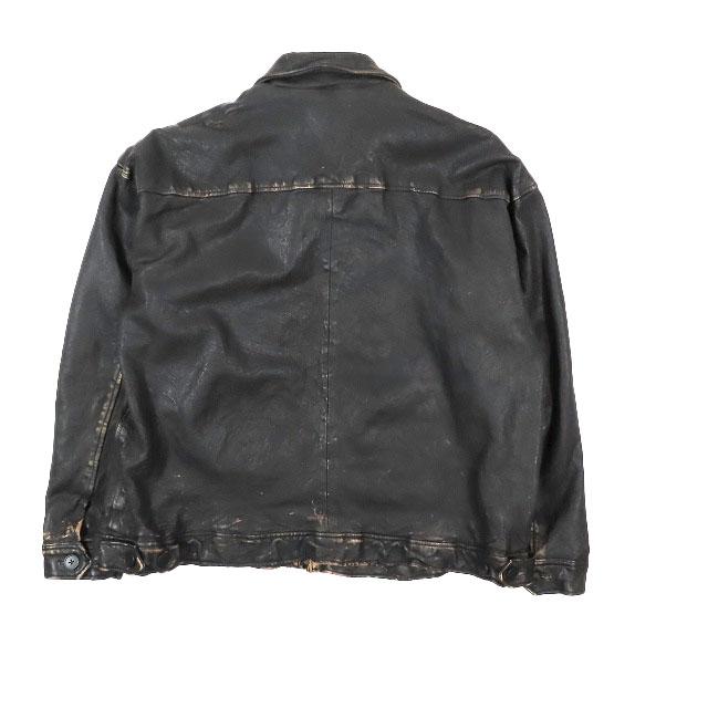 BEAMS（ビームス） ユーズド加工 ヴィンテージ シープレザー ジップ
