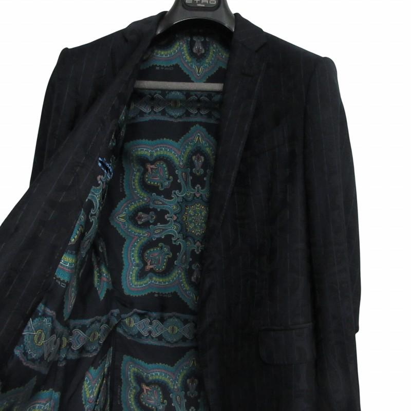 ETRO（エトロ） シャドーペイズリー×ストライプ シングルスーツ