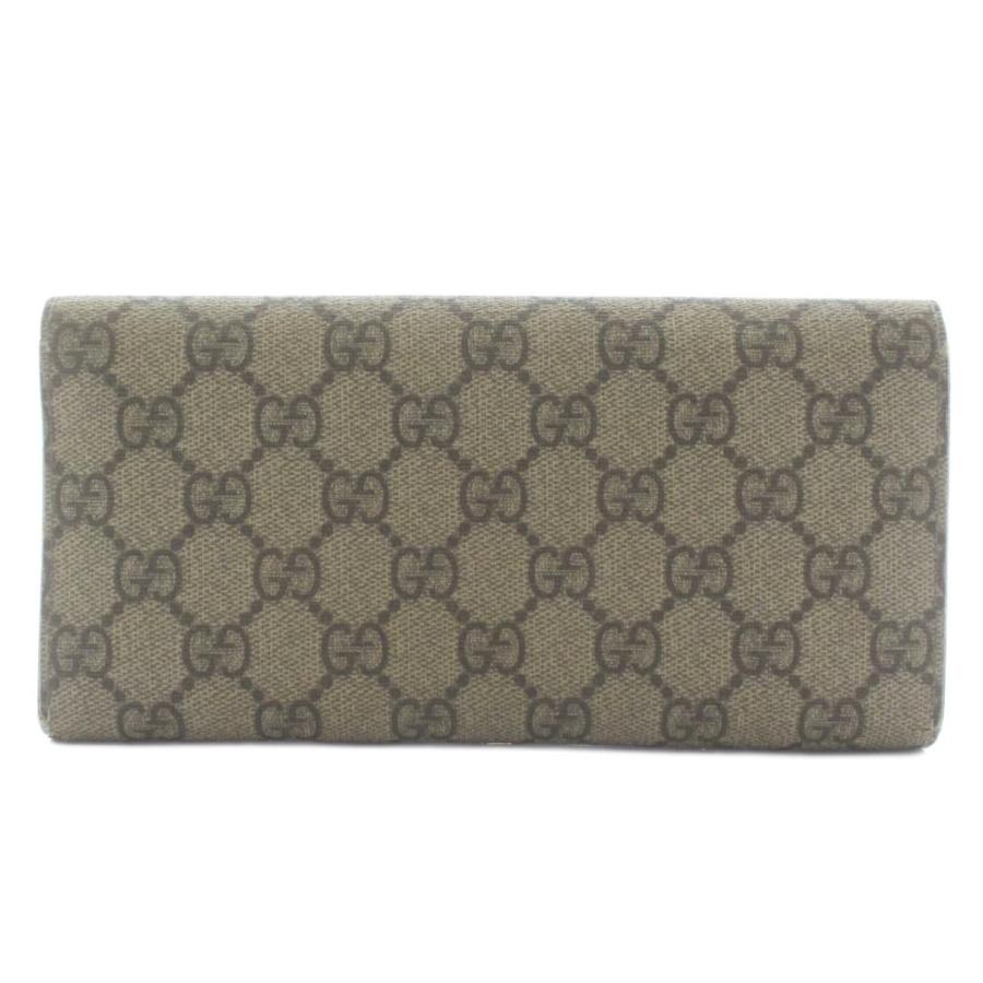 GUCCI（グッチ） 長財布 三つ折り PVC レザー GGスプリーム 総柄