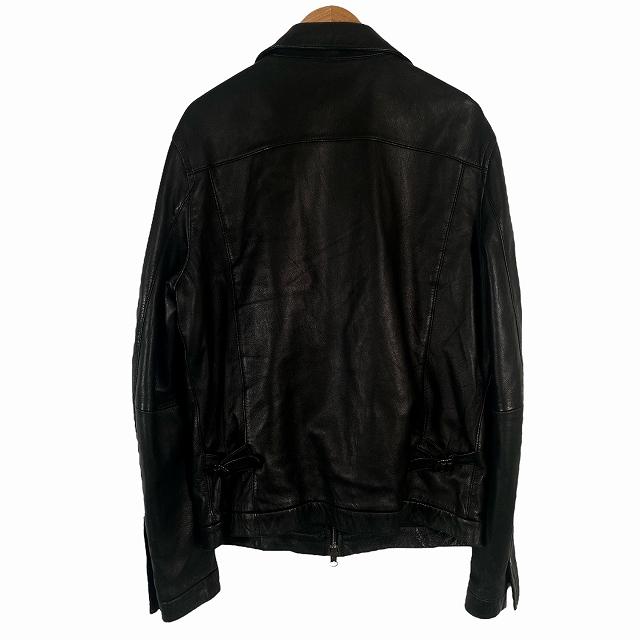 ハリス HARRISS シングルライダースジャケット 羊革 ラムレザー 長袖