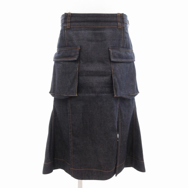 サカイ sacai 美品 24AW Denim Skirt デニムスカート スリット ミモレ
