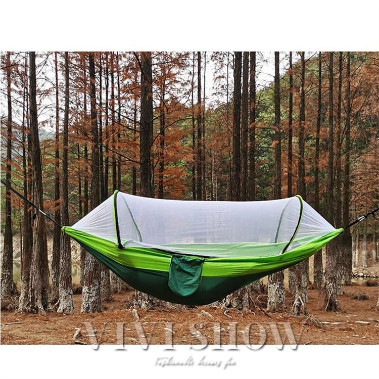 ポータブル で軽量 な屋外 ハンモック ダブルハンモック 1〜2人用