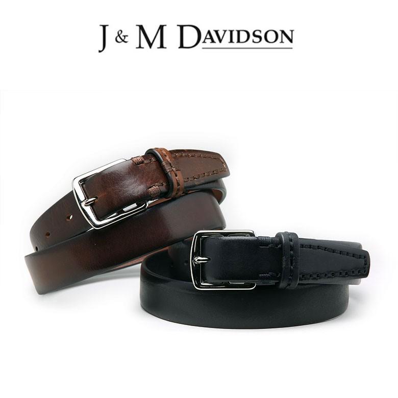 J&M Davidson（J＆Mデヴィッドソン） ベルト カーフレザー 30mm J&M