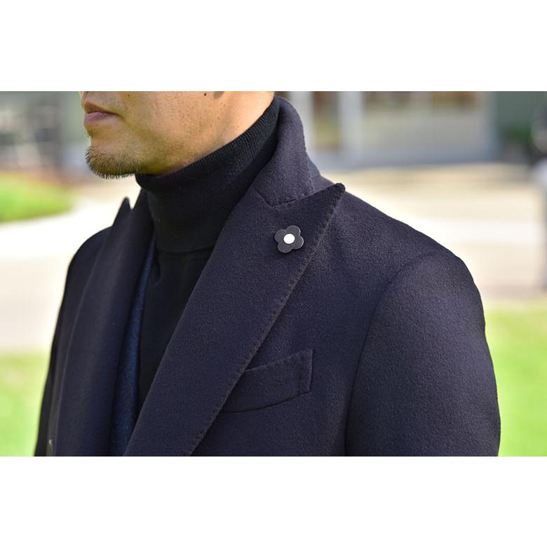 LARDINI（ラルディーニ） チェスターコート ダブルブレスト メルトン