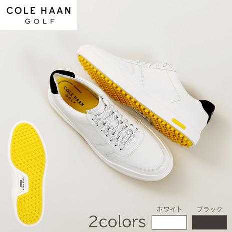 Cole Haan 防水ホワイトゴルフシューズ 24.5センチ スパイクレス Cole