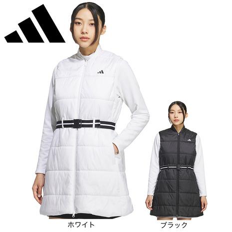 adidas フード付きベストスカートセットアップ M L ゴルフウエア秋冬