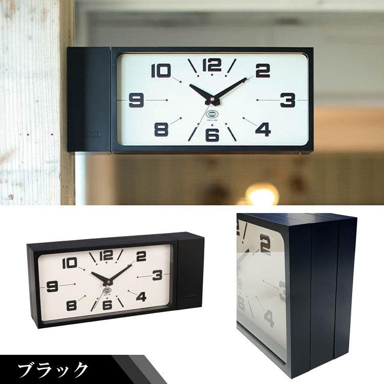DULTON（ダルトン） 送料無料 ダブルフェイス クロック レクタングル