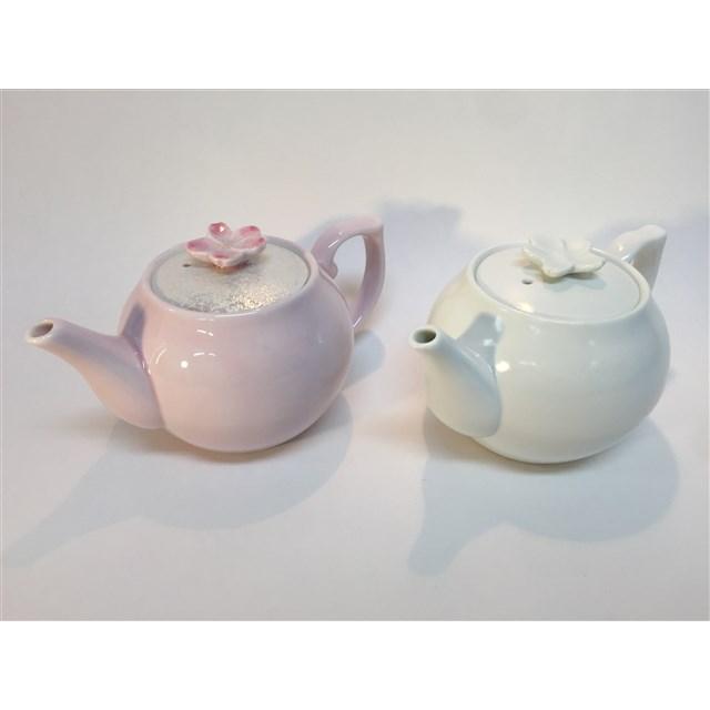 有田焼 田清窯 310cc桜ツマミ丸ポット 虹彩桜 急須 ポット 310cc 310ml