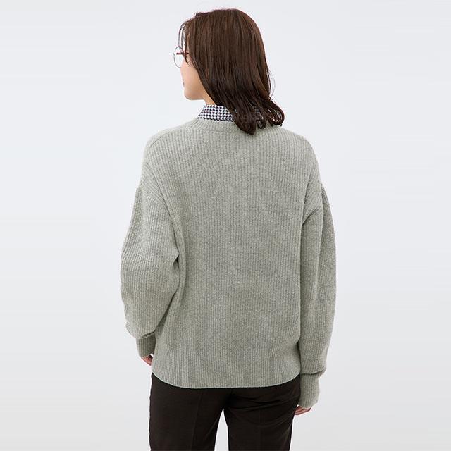 AOYAMA 【洋服の青山】ニット レディース 秋冬 グレー 灰色 無地