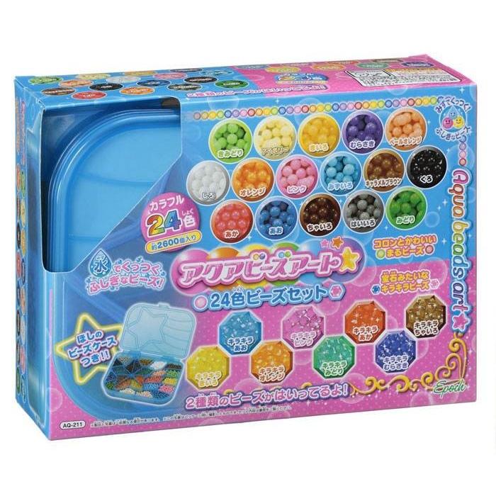 アクアビーズアート☆ 24色ビーズセット AQ-211 : ユウセイ堂2号店