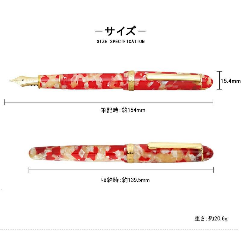 3776 センチュリー プラチナ万年筆 PLATINUM セルロイド 細字/中字
