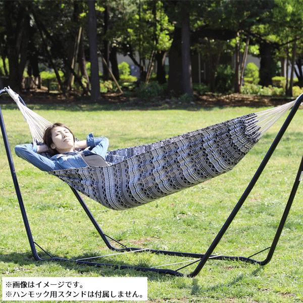 ハンモックスタンド ブラック キャプテンスタッグ 80kg耐荷重