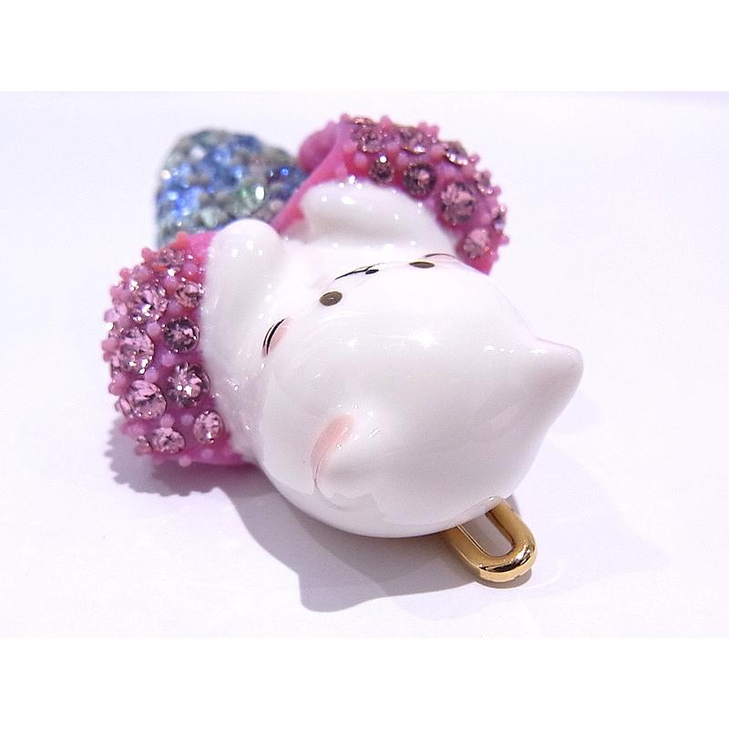GUCCI（グッチ） ヘアクリップ ばなにゃコラボ クリスタル ヘアピン 髪
