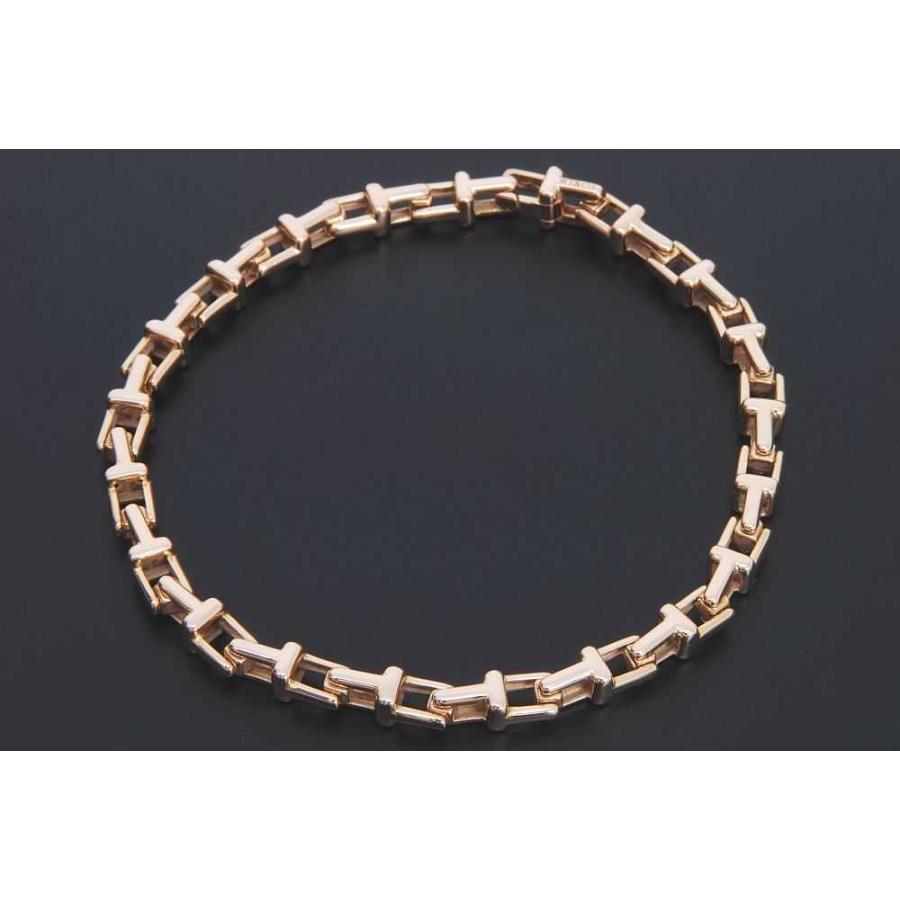 TIFFANY&Co.（ティファニー） T ナローチェーン ブレスレット K18RG